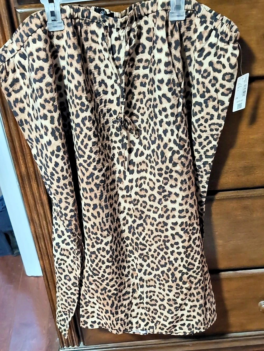 Reitmans Animal Print Midi Skirt in Brown & Black Size 2X NWT
